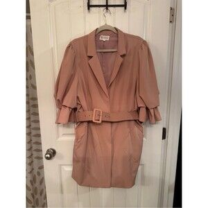 L'ATISTE Blush Pink Belted Wrap Dress